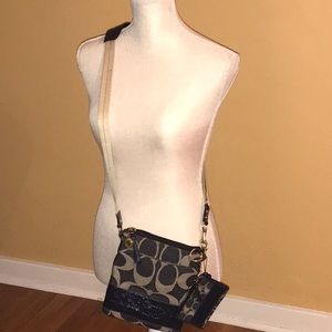 Coach Vintage Crossbody Messenger Bag Canvas Logo